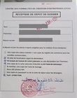 Récépissé de dépôt dossier CFCE